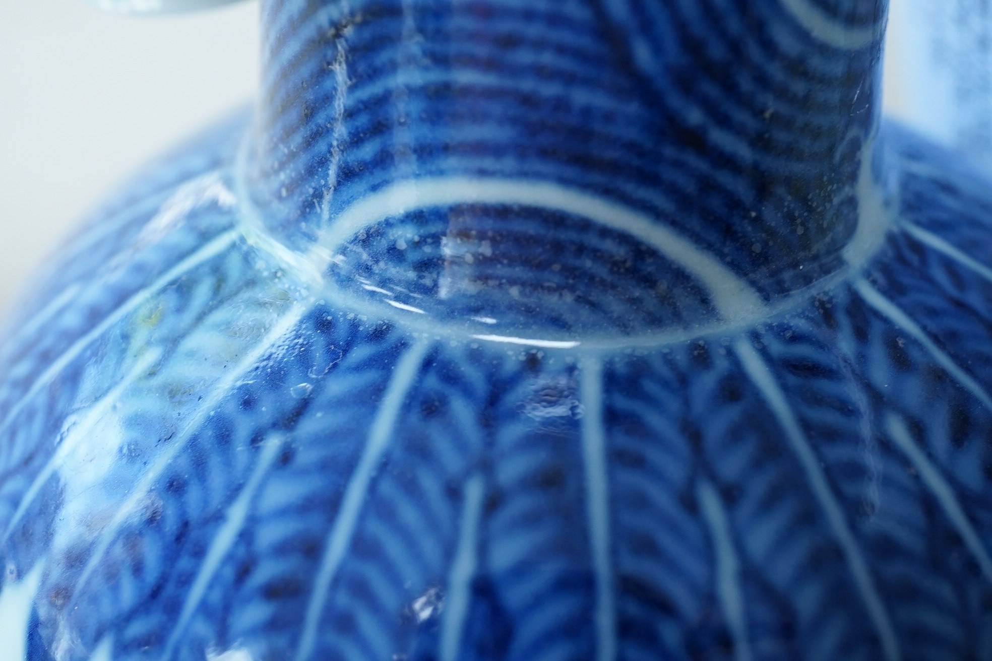 A Chinese blue and white arrow vase, Qianlong mark and of the period (1736-95)